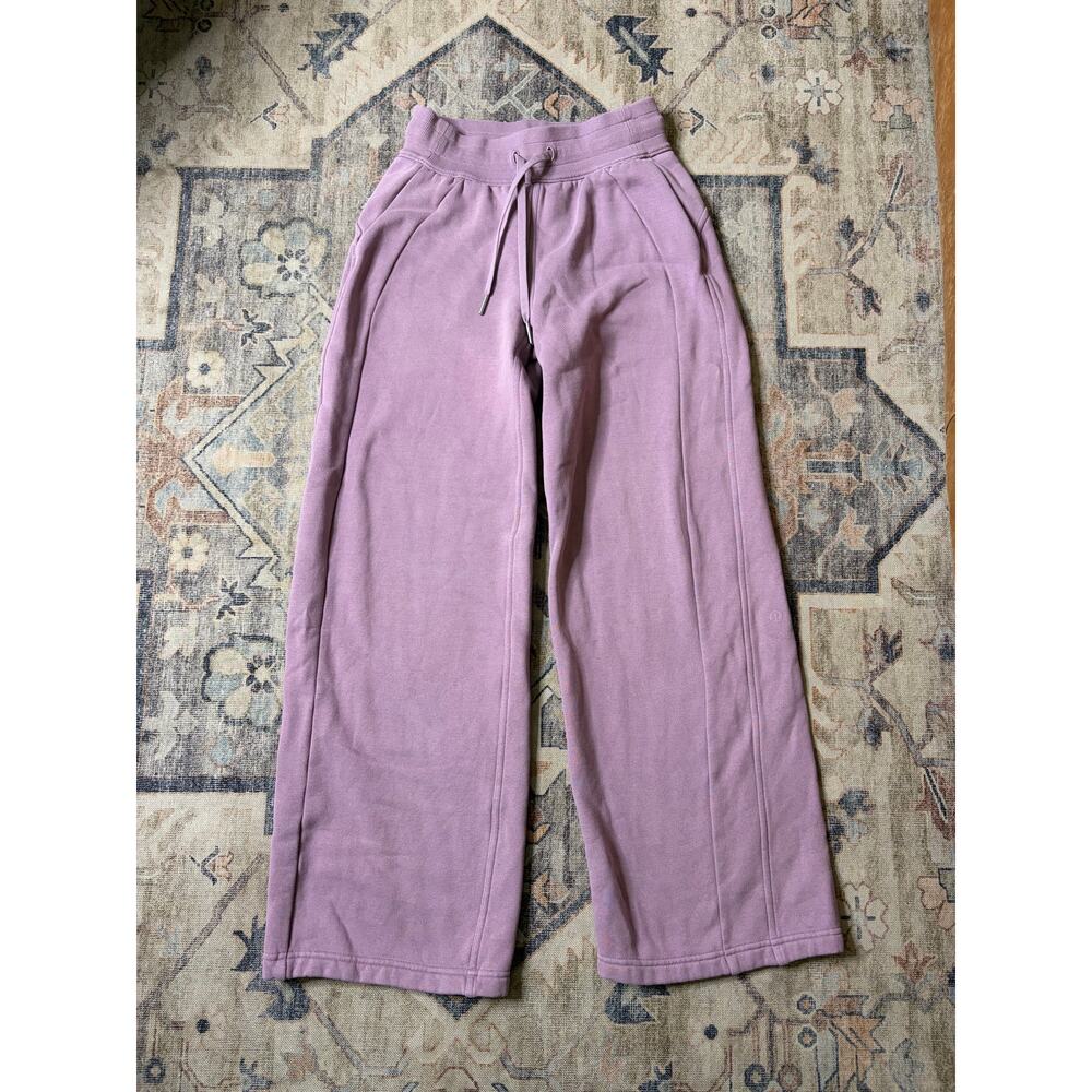 Lululemon  Wide Leg Sweatpants Womens High Rise Fleece Lounge Pants